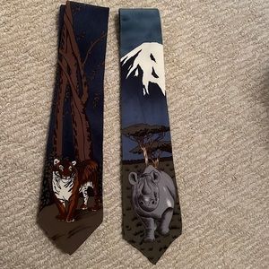 2 mens ties from the World Wildlife Fund.